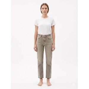Citizens of Humanity Isola Cropped Straight Leg Jeans Faded Grey Size 26